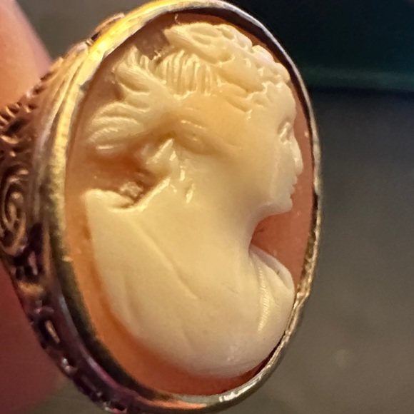 Vintage Gold Ring Lot – 14K Opal Cluster & Cameo Ring Estate Jewelry - Picture 8 of 13